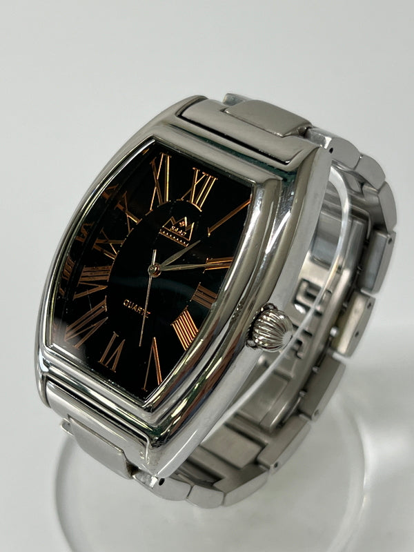 【中古品】【メンズ/レディース】 SAAD サード 天然石 オニキス文字盤 QUARTZ WRIST WATCH クォーツ 腕時計 197-260704-kk-07-hon カラー：シルバー 万代Net店