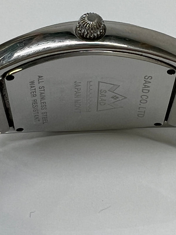 【中古品】【メンズ/レディース】 SAAD サード 天然石 オニキス文字盤 QUARTZ WRIST WATCH クォーツ 腕時計 197-260704-kk-07-hon カラー：シルバー 万代Net店