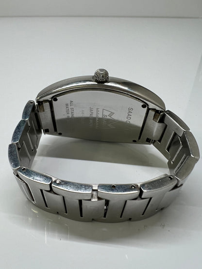 【中古品】【メンズ/レディース】 SAAD サード 天然石 オニキス文字盤 QUARTZ WRIST WATCH クォーツ 腕時計 197-260704-kk-07-hon カラー：シルバー 万代Net店
