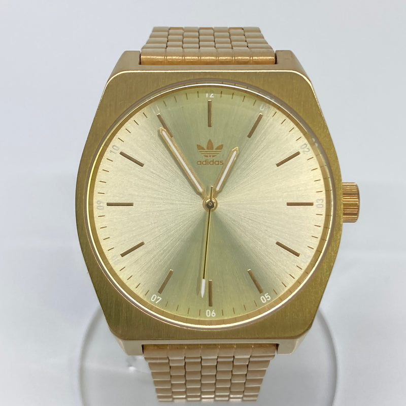 【中古品】【メンズ】 adidas アディダス PROCES M1 Z02502 プロセスM1 クォーツ 腕時計 197-260804-kk-17-hon カラー：ゴールド 万代Net店