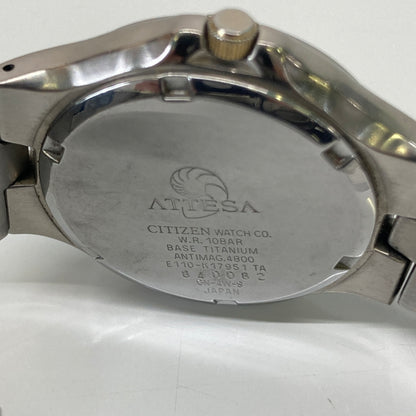 【中古品】【メンズ】 CITIZEN シチズン ATTESA Eco-Drive E110-K17951 GN-4W-S アテッサ エコドライブ ソーラークォーツ マザー・オブ・パール 腕時計 198-260804-kk-16-hon カラー：シルバー 万代Net店