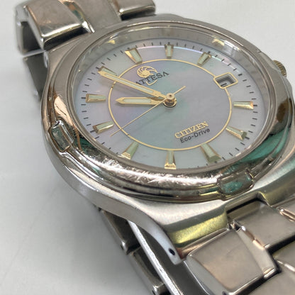 【中古品】【メンズ】 CITIZEN シチズン ATTESA Eco-Drive E110-K17951 GN-4W-S アテッサ エコドライブ ソーラークォーツ マザー・オブ・パール 腕時計 198-260804-kk-16-hon カラー：シルバー 万代Net店