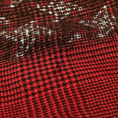 【中古品】【レディース】 GUCCI グッチ プリンス・オブ・ウェールズ プリント モダールストール 服飾雑貨 183-260804-kk-41-hon カラー：レッド 万代Net店