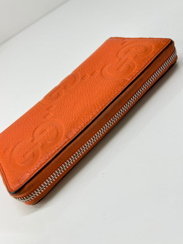 【中古品】【メンズ】 GUCCI グッチ ジャンボGG ジップアラウンドウォレット 739484・2149 長財布 ロングウォレット 181-260727-kk-04-hon カラー：ORANGE 万代Net店