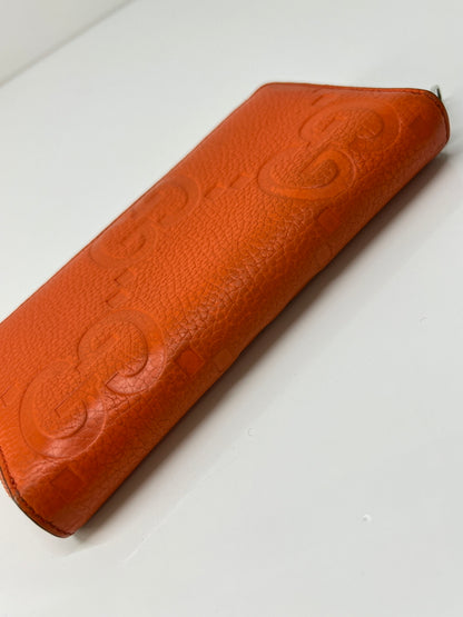 【中古品】【メンズ】 GUCCI グッチ ジャンボGG ジップアラウンドウォレット 739484・2149 長財布 ロングウォレット 181-260727-kk-04-hon カラー：ORANGE 万代Net店