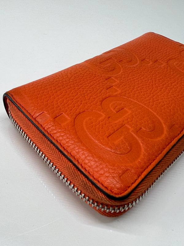 【中古品】【メンズ】 GUCCI グッチ ジャンボGG ジップアラウンドウォレット 739484・2149 長財布 ロングウォレット 181-260727-kk-04-hon カラー：ORANGE 万代Net店