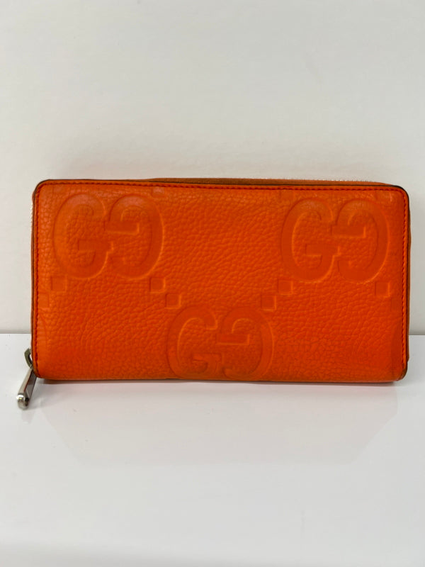 【中古品】【メンズ】 GUCCI グッチ ジャンボGG ジップアラウンドウォレット 739484・2149 長財布 ロングウォレット 181-260727-kk-04-hon カラー：ORANGE 万代Net店