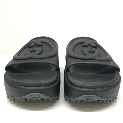 【中古品】【レディース】 GUCCI グッチ INTERLOCKING G SLIDES 692845 JF000 1000 インターロッキングG スライド サンダル 靴 183-260807-kk-13-hon サイズ：36 カラー：BLACK 万代Net店