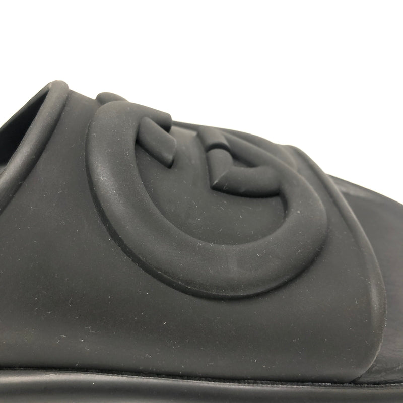 【中古品】【レディース】 GUCCI グッチ INTERLOCKING G SLIDES 692845 JF000 1000 インターロッキングG スライド サンダル 靴 183-260807-kk-13-hon サイズ：36 カラー：BLACK 万代Net店