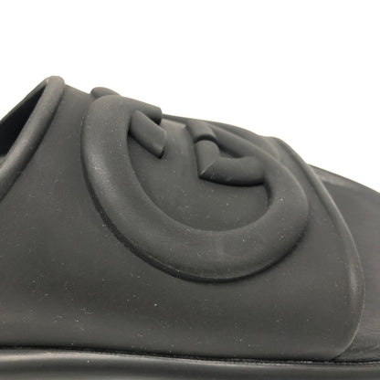 【中古品】【レディース】 GUCCI グッチ INTERLOCKING G SLIDES 692845 JF000 1000 インターロッキングG スライド サンダル 靴 183-260807-kk-13-hon サイズ：36 カラー：BLACK 万代Net店