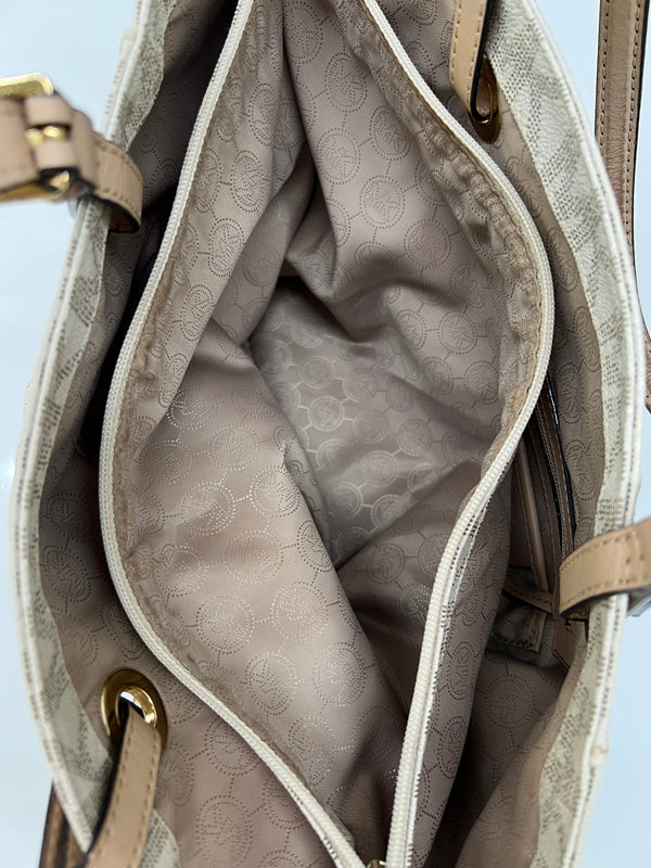 【中古品】【レディース】 MICHAEL KORS マイケルコース JET SET ITEM EW SIGNATURE TOTE 30S11TTT4B ジェットセット アイテム シグネチャー トートバッグ カバン 180-260815-kk-25-hon カラー：VANILLA 万代Net店