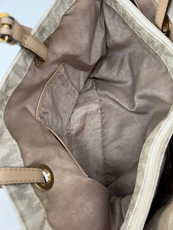 【中古品】【レディース】 MICHAEL KORS マイケルコース JET SET ITEM EW SIGNATURE TOTE 30S11TTT4B ジェットセット アイテム シグネチャー トートバッグ カバン 180-260815-kk-25-hon カラー：VANILLA 万代Net店