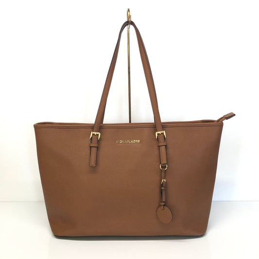 【中古品】【レディース】 MICHAEL KORS マイケルコース JET SET TRAVEL 30T5GTVT2L ジェットセット トラベル レザートートバッグ カバン 188-260808-kk-12-hon カラー：ブラウン 万代Net店
