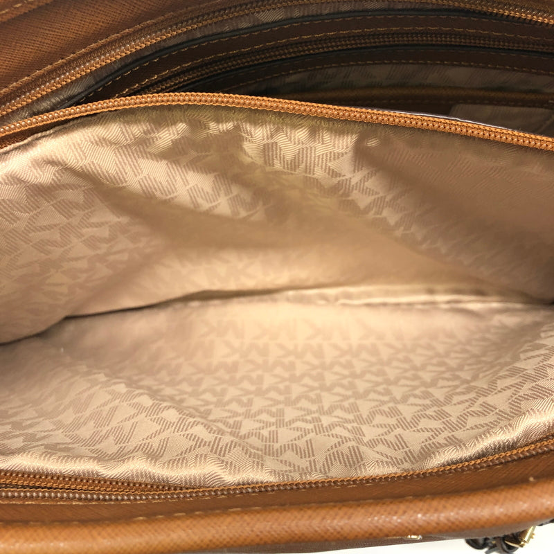 【中古品】【レディース】 MICHAEL KORS マイケルコース JET SET TRAVEL 30T5GTVT2L ジェットセット トラベル レザートートバッグ カバン 188-260808-kk-12-hon カラー：ブラウン 万代Net店