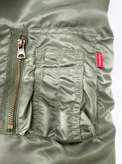 【中古品】【メンズ】 Supreme シュプリーム 22AW FAUX FUR REVERSIBLE MA-1 フェイクファー リバーシブル MA-1 フライトジャケット アウター 149-260801-kk-14-hon サイズ：XL カラー：KHAKI 万代Net店