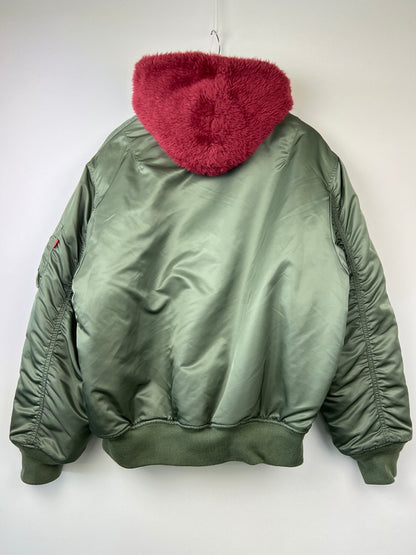 【中古品】【メンズ】 Supreme シュプリーム 22AW FAUX FUR REVERSIBLE MA-1 フェイクファー リバーシブル MA-1 フライトジャケット アウター 149-260801-kk-14-hon サイズ：XL カラー：KHAKI 万代Net店