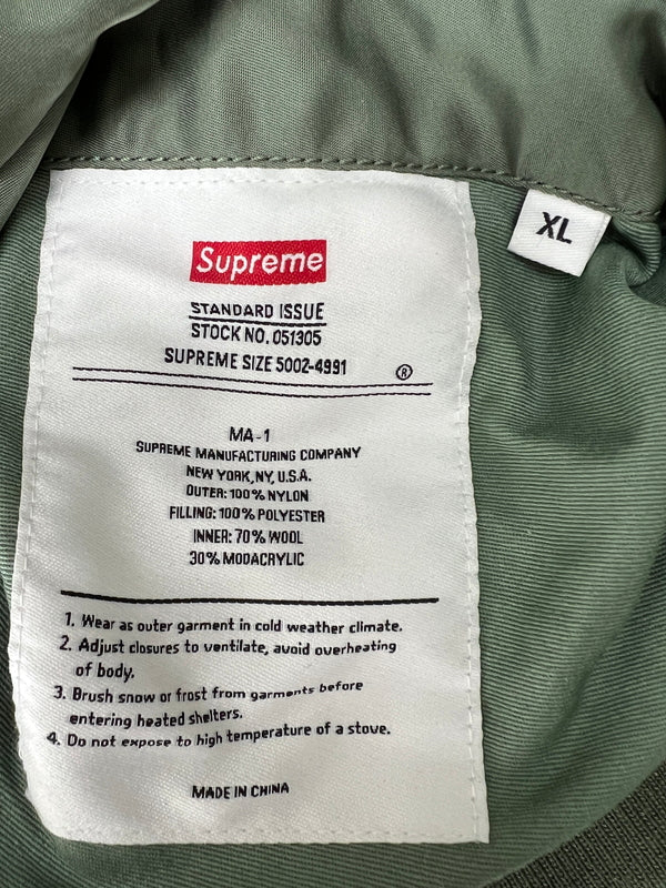 【中古品】【メンズ】 Supreme シュプリーム 22AW FAUX FUR REVERSIBLE MA-1 フェイクファー リバーシブル MA-1 フライトジャケット アウター 149-260801-kk-14-hon サイズ：XL カラー：KHAKI 万代Net店