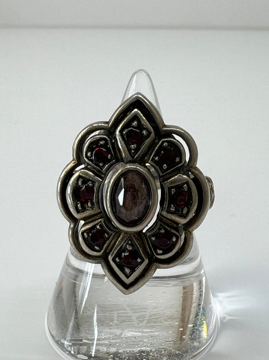 【中古品】【レディース】 GUCCI グッチ FLOUR STONE RING フラワー ストーンリング アクセサリー 指輪 183-260727-kk-06-hon サイズ：10 カラー：シルバー 万代Net店