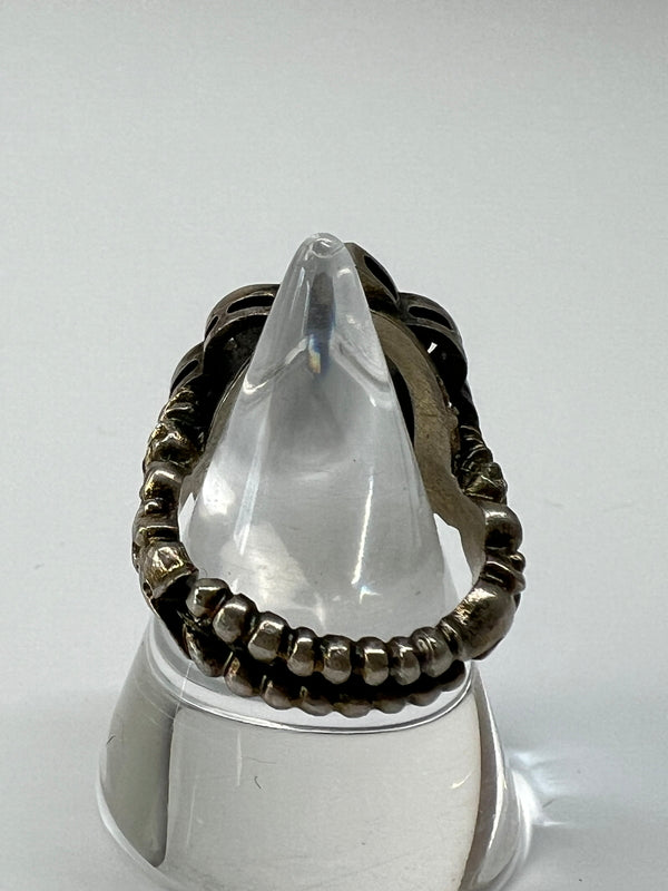 【中古品】【レディース】 GUCCI グッチ FLOUR STONE RING フラワー ストーンリング アクセサリー 指輪 183-260727-kk-06-hon サイズ：10 カラー：シルバー 万代Net店