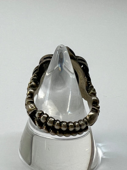 【中古品】【レディース】 GUCCI グッチ FLOUR STONE RING フラワー ストーンリング アクセサリー 指輪 183-260727-kk-06-hon サイズ：10 カラー：シルバー 万代Net店