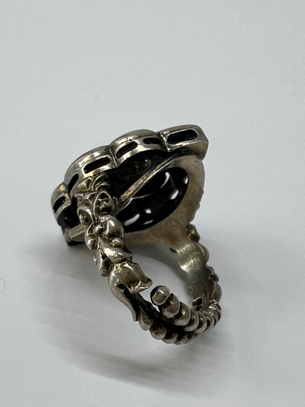 【中古品】【レディース】 GUCCI グッチ FLOUR STONE RING フラワー ストーンリング アクセサリー 指輪 183-260727-kk-06-hon サイズ：10 カラー：シルバー 万代Net店