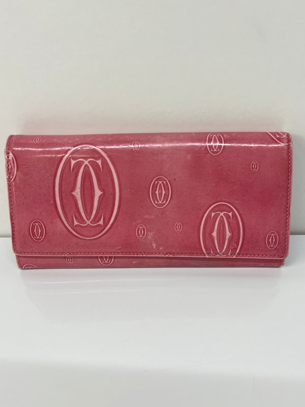 【中古品】【レディース】 Cartier カルティエ HAPPY BIRTH DAY LONG WALLET ハッピーバースデイ ロングウォレット 長財布 服飾雑貨 201-260801-kk-35-hon カラー：ピンク系 万代Net店