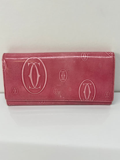 【中古品】【レディース】 Cartier カルティエ HAPPY BIRTH DAY LONG WALLET ハッピーバースデイ ロングウォレット 長財布 服飾雑貨 201-260801-kk-35-hon カラー：ピンク系 万代Net店