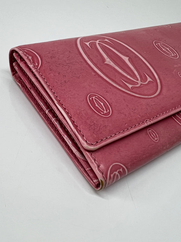 【中古品】【レディース】 Cartier カルティエ HAPPY BIRTH DAY LONG WALLET ハッピーバースデイ ロングウォレット 長財布 服飾雑貨 201-260801-kk-35-hon カラー：ピンク系 万代Net店