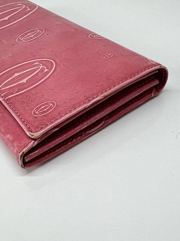 【中古品】【レディース】 Cartier カルティエ HAPPY BIRTH DAY LONG WALLET ハッピーバースデイ ロングウォレット 長財布 服飾雑貨 201-260801-kk-35-hon カラー：ピンク系 万代Net店