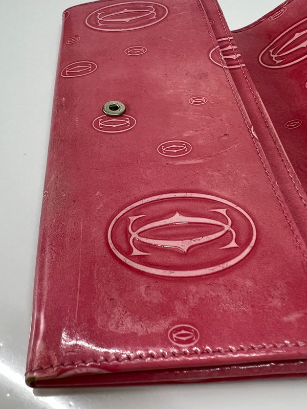 【中古品】【レディース】 Cartier カルティエ HAPPY BIRTH DAY LONG WALLET ハッピーバースデイ ロングウォレット 長財布 服飾雑貨 201-260801-kk-35-hon カラー：ピンク系 万代Net店