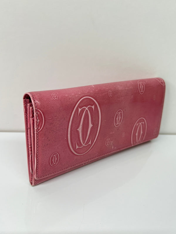 【中古品】【レディース】 Cartier カルティエ HAPPY BIRTH DAY LONG WALLET ハッピーバースデイ ロングウォレット 長財布 服飾雑貨 201-260801-kk-35-hon カラー：ピンク系 万代Net店