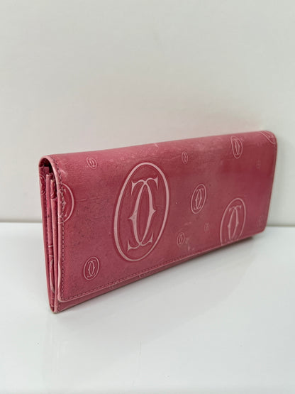【中古品】【レディース】 Cartier カルティエ HAPPY BIRTH DAY LONG WALLET ハッピーバースデイ ロングウォレット 長財布 服飾雑貨 201-260801-kk-35-hon カラー：ピンク系 万代Net店