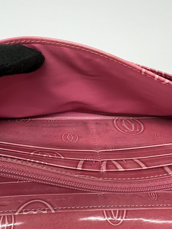 【中古品】【レディース】 Cartier カルティエ HAPPY BIRTH DAY LONG WALLET ハッピーバースデイ ロングウォレット 長財布 服飾雑貨 201-260801-kk-35-hon カラー：ピンク系 万代Net店