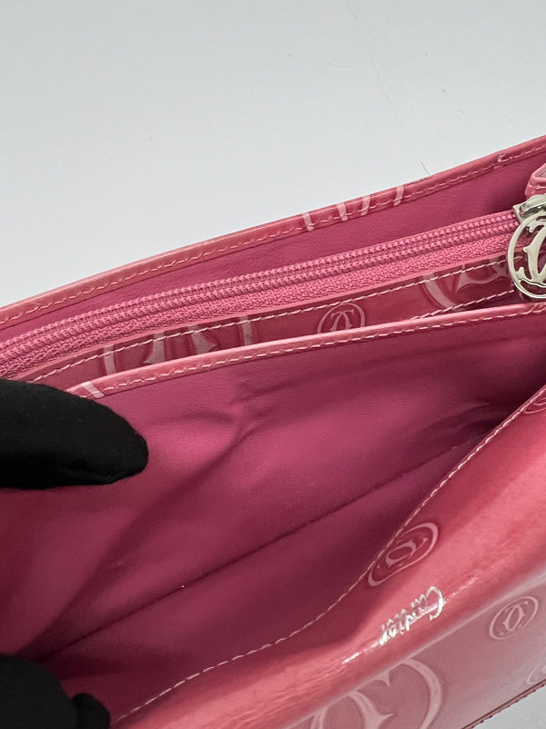 【中古品】【レディース】 Cartier カルティエ HAPPY BIRTH DAY LONG WALLET ハッピーバースデイ ロングウォレット 長財布 服飾雑貨 201-260801-kk-35-hon カラー：ピンク系 万代Net店