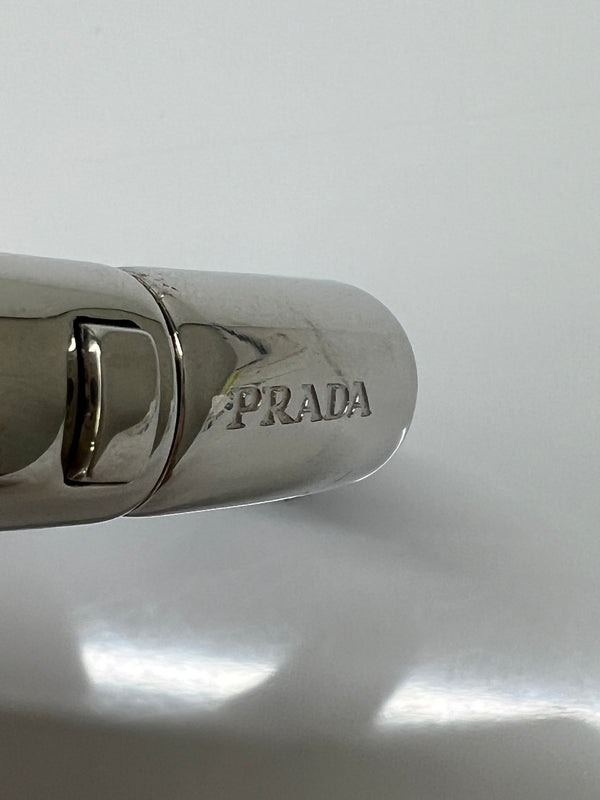 【中古品】【レディース】 PRADA プラダ ブレスレット フラワー サフィアーノ 1IB144 アクセサリー 編み込み 182-260727-kk-08-hon カラー：BLUE 万代Net店