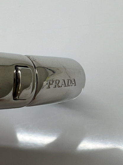 【中古品】【レディース】 PRADA プラダ ブレスレット フラワー サフィアーノ 1IB144 アクセサリー 編み込み 182-260727-kk-08-hon カラー：BLUE 万代Net店