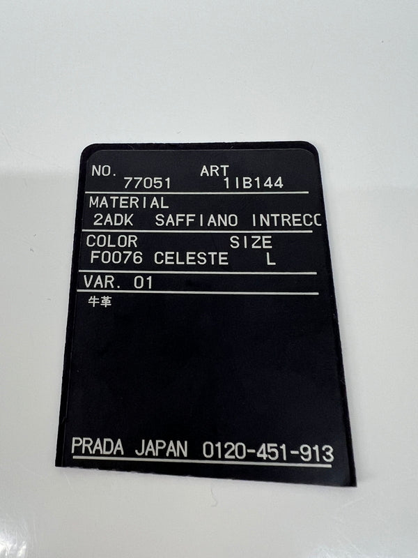 【中古品】【レディース】 PRADA プラダ ブレスレット フラワー サフィアーノ 1IB144 アクセサリー 編み込み 182-260727-kk-08-hon カラー：BLUE 万代Net店