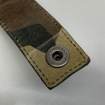 【中古品】【メンズ】 Saint Laurent PARIS サンローラン パリ HUNTING KEY RING ハンティング キーリング アクセサリー キーホルダー 183-260804-kk-36-hon カラー：カモフラージュ 万代Net店