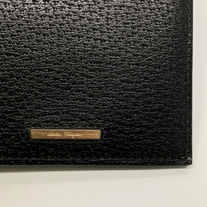 【中古品】【メンズ】 Salvatore Ferragamo サルヴァトーレ・フェラガモ LEATHER LONG WALLET レザー ロングウォレット 二つ折り長財布 181-260804-kk-29-hon カラー：ブラック 万代Net店