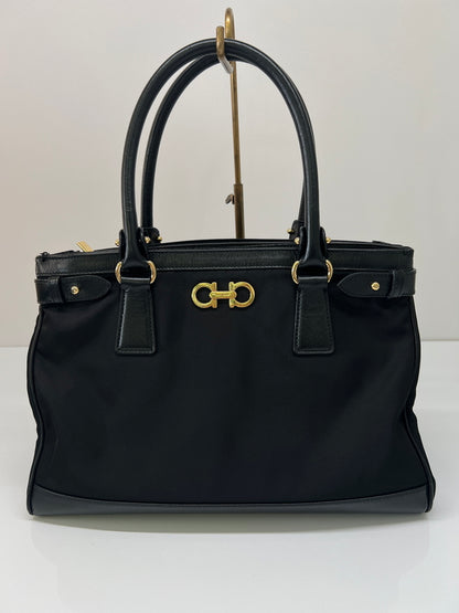 【中古品】【レディース】 Salvatore Ferragamo サルヴァトーレフェラガモ ガンチーニ 2WAY ハンドバッグ AB-21E163 カバン 180-260704-kk-14-hon カラー：BLACK 万代Net店