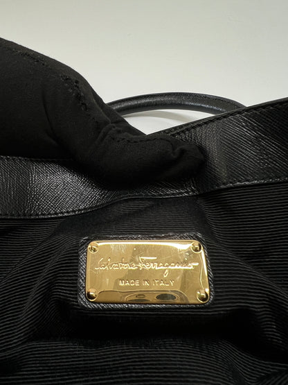 【中古品】【レディース】 Salvatore Ferragamo サルヴァトーレフェラガモ ガンチーニ 2WAY ハンドバッグ AB-21E163 カバン 180-260704-kk-14-hon カラー：BLACK 万代Net店