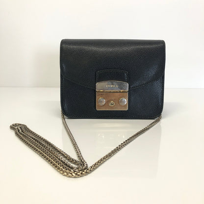 【中古品】【レディース】 FURLA フルラ METROPOLIS MINI CROSSBODY メトロポリス ミニ クロスボディ カバン ショルダーバッグ 180-260808-kk-08-hon カラー：ONYX 万代Net店