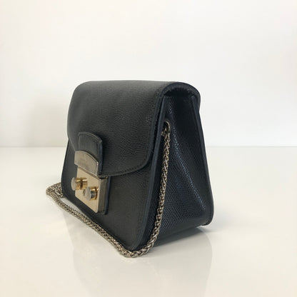 【中古品】【レディース】 FURLA フルラ METROPOLIS MINI CROSSBODY メトロポリス ミニ クロスボディ カバン ショルダーバッグ 180-260808-kk-08-hon カラー：ONYX 万代Net店