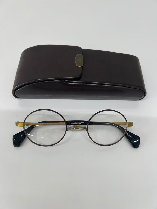 【中古品】【メンズ】 G4 old&new ジーフォーオールドアンドニュー 一山メガネ SC1668 アイウェア アクセサリー 眼鏡 203-260704-kk-11-hon サイズ：43ロ22 カラー：パープル/ゴールド 万代Net店