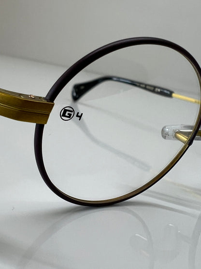 【中古品】【メンズ】 G4 old&new ジーフォーオールドアンドニュー 一山メガネ SC1668 アイウェア アクセサリー 眼鏡 203-260704-kk-11-hon サイズ：43ロ22 カラー：パープル/ゴールド 万代Net店