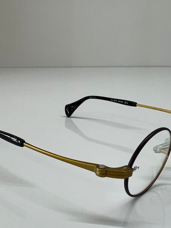 【中古品】【メンズ】 G4 old&new ジーフォーオールドアンドニュー 一山メガネ SC1668 アイウェア アクセサリー 眼鏡 203-260704-kk-11-hon サイズ：43ロ22 カラー：パープル/ゴールド 万代Net店