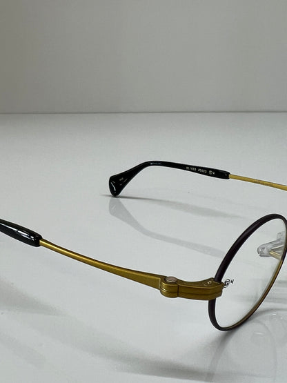 【中古品】【メンズ】 G4 old&new ジーフォーオールドアンドニュー 一山メガネ SC1668 アイウェア アクセサリー 眼鏡 203-260704-kk-11-hon サイズ：43ロ22 カラー：パープル/ゴールド 万代Net店
