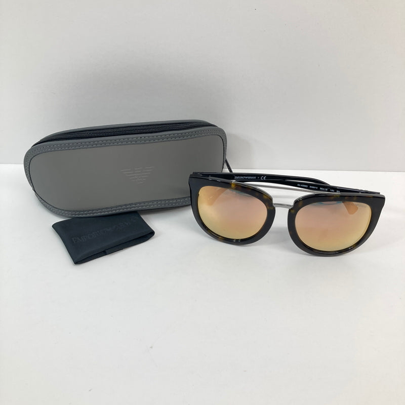 【中古品】【メンズ】 EMPORIO ARMANI エンポリオ・アルマーニ SUNGLAS EA4096D ダブルブリッジ サングラス アイウェア アクセサリー 203-260804-kk-32-hon サイズ：56ロ18-150 カラー：ブラック 万代Net店
