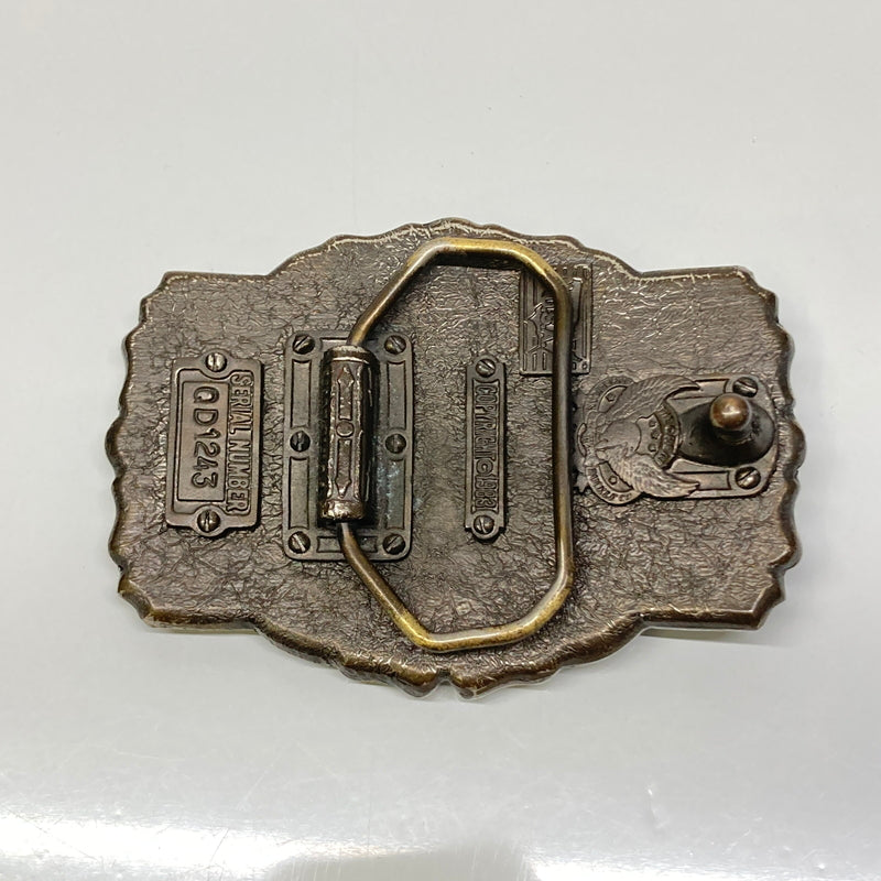 【中古品】【メンズ】 THE GREAT AMERICAN BUCKLE CO. ザ グレート アメリカン バックル カンパニー 80's ENAMEL EAGLE BUCKLE VINTAGE 80年代 エナメル イーグルバックル 服飾雑貨 ヴィンテージ 192-260804-kk-39-hon カラー：シルバー/ブルー 万代Net店