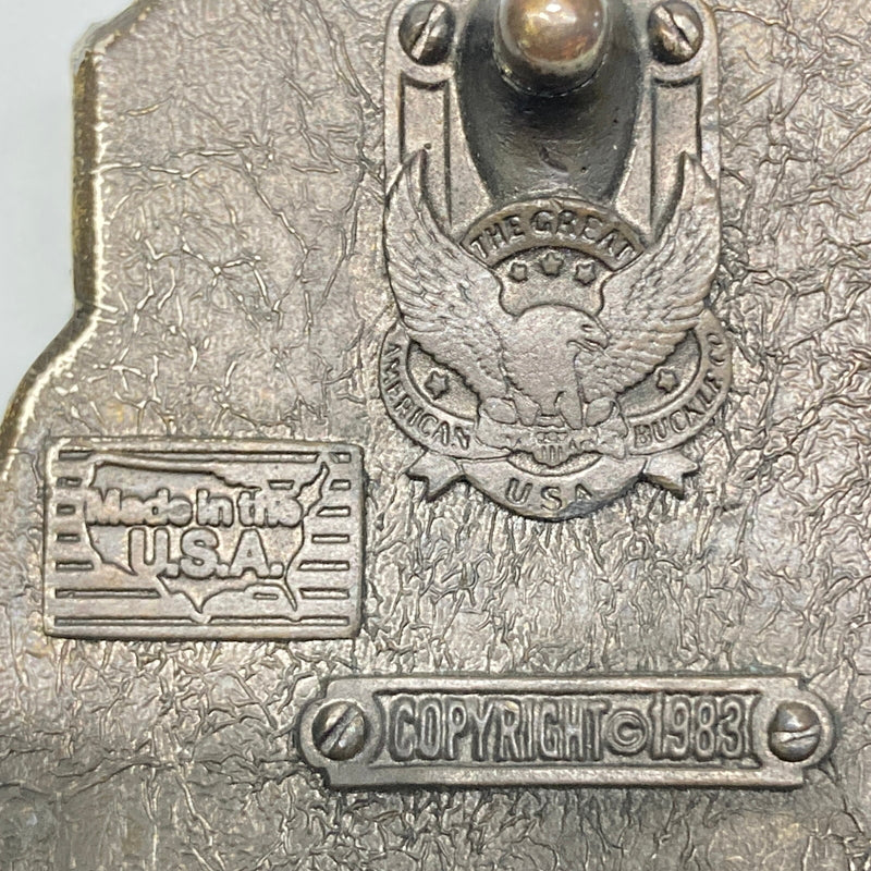 【中古品】【メンズ】 THE GREAT AMERICAN BUCKLE CO. ザ グレート アメリカン バックル カンパニー 80's ENAMEL EAGLE BUCKLE VINTAGE 80年代 エナメル イーグルバックル 服飾雑貨 ヴィンテージ 192-260804-kk-39-hon カラー：シルバー/ブルー 万代Net店